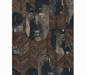 Обои в этническом стиле Khroma Tribute Mask Slate TRI301