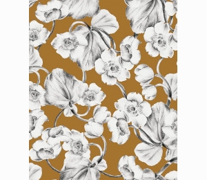 Обои с крупными цветами Khroma Kent Anemone Honey KEN303