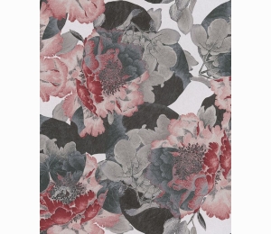 Обои с красными цветами Khroma Glasshouse Lavinia Merlot GLA701