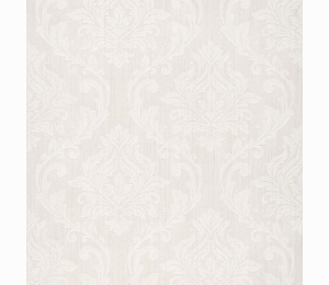 Обои белые с дамаском Khroma Bruggia Aphrodite White BRU001