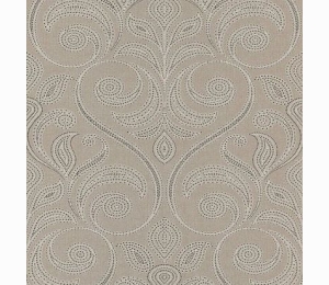 Обои серо-бежевые с узором Khroma Bruggia Eleonora Linen BRU202