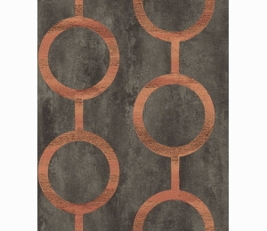 Обои с крупными кольцами Khroma Prisma Contemporary Rust PRI203