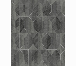 Обои темные с геометрией Khroma Prisma Marquetry Iron PRI005