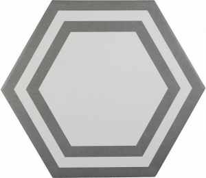 Керамогранит ADEX PAVIMENTO Hexagono Deco Dark Gray 20x23 см ADPV9018
