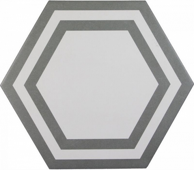 Керамогранит ADEX PAVIMENTO Hexagono Deco Dark Gray 20x23 см ADPV9018