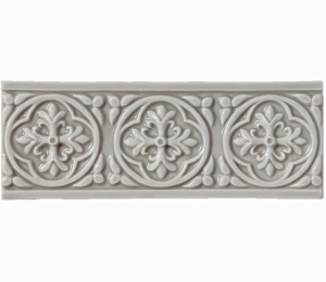 Бордюры ADEX STUDIO Бордюр Relieve Palm Beach Graystone 7,5x19,8 см ADST4009