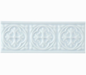 Бордюры ADEX STUDIO Бордюр Relieve Palm Beach Ice Blue 7,5x19,8 см ADST4082
