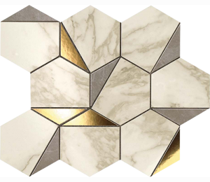 Мозаика MARVEL GOLD HEX GRIS-CALACATTA, 25,1x29 +29251
