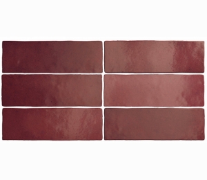 Керамическая плитка для стен EQUIPE MAGMA Burgundy 6,5x20 см 24967