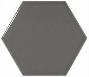 Керамическая плитка для стен EQUIPE SCALE Hexagon Dark Grey 10,7x12,4 см 21913