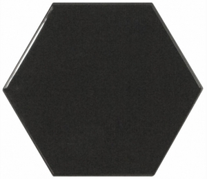Керамическая плитка для стен EQUIPE SCALE Hexagon Black 10,7x12,4 см 21915