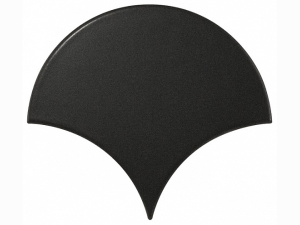 Керамическая плитка для стен EQUIPE SCALE Black Matt Fan 10,6x12 см 21976