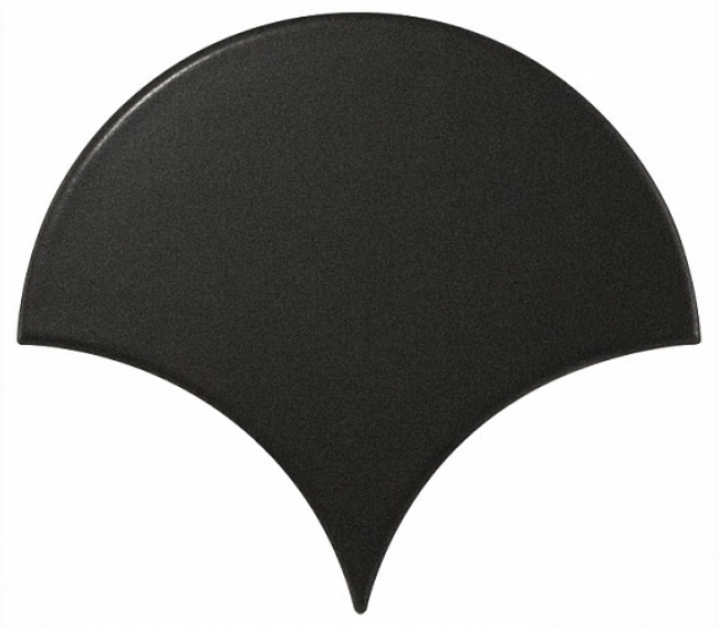 Керамическая плитка для стен EQUIPE SCALE Black Matt Fan 10,6x12 см 21976