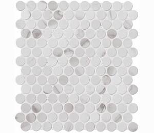 Мозаика FAP CERAMICHE ROMA Statuario Round Mosaico fLTS 30x30 см