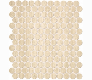 Мозаика FAP CERAMICHE ROMA Travertino Round Mosaico fLTT 30x30 см