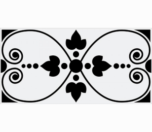 Керамическая плитка Vives Ceramica Mugat - Rivoli Rosiers Negro 10x20