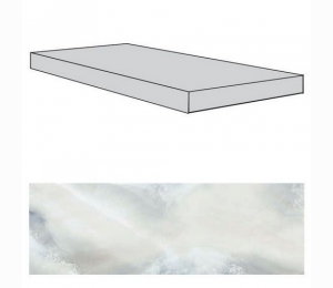 Керамическая плитка Rex Alabastri Smeraldo Angolo Gradino 33x120 739926 (d)