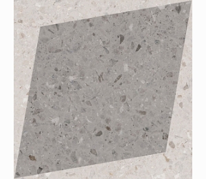  Керамогранит WOW DROPS Natural Drops Rhombus Decor Grey 108805 18,5x18,5 см
