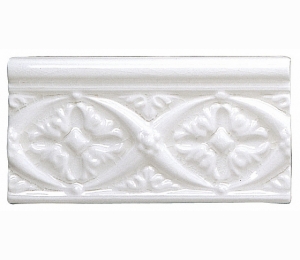 Бордюры ADEX MODERNISTA Relieve Bizantino C/C Blanco 7,5x15 см ADMO4002