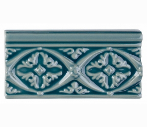 Бордюры ADEX MODERNISTA Relieve Bizantino C/C Gris Azulado 7,5x15 см ADMO4003