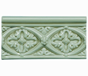 Бордюры ADEX MODERNISTA Relieve Bizantino C/C Verde Claro 7,5x15 см ADMO4005