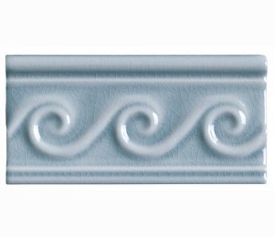 Бордюры ADEX MODERNISTA Relieve Olas C/C Stellar Blue 7,5x15 см ADMO4120