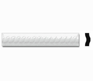Бордюры ADEX MODERNISTA Trenza PB C/C Blanco 2,5x15 см ADMO5184