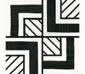 Керамогранит EQUIPE CAPRICE DECO Deco Metropolitan B&W 20x20 см 22125