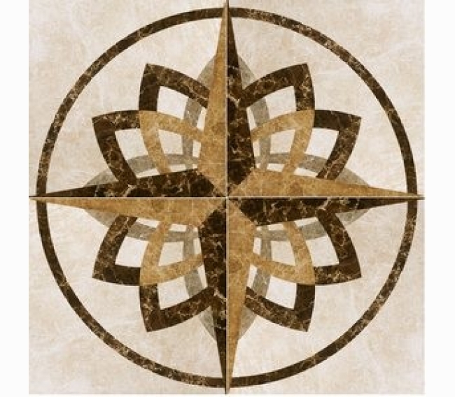 Керамогранит Italon Elite White Inserto Blossom Lux 118x118 610080000148