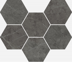 Мозаика напольная Italon Charme Evo Antracite Hexagon Pat Ret 25х29 620110000050