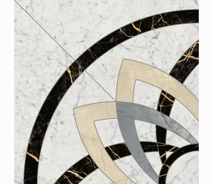 Декор напольный Italon Charme Extra Carrara Rosone Angolo Lux 59х59 620120000065