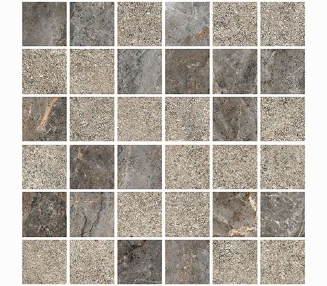 Мозаика Marble-Stone Тауп Матовый-Лаппато Ректификат (5х5) 30х30 K9498868R001VTE0
