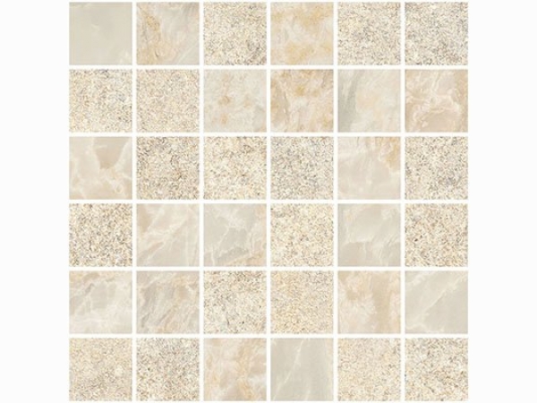 Мозаика Marble-Stone Кремовый Матовый-Лаппато Ректификат (5х5) 30х30 K9498848R001VTE0