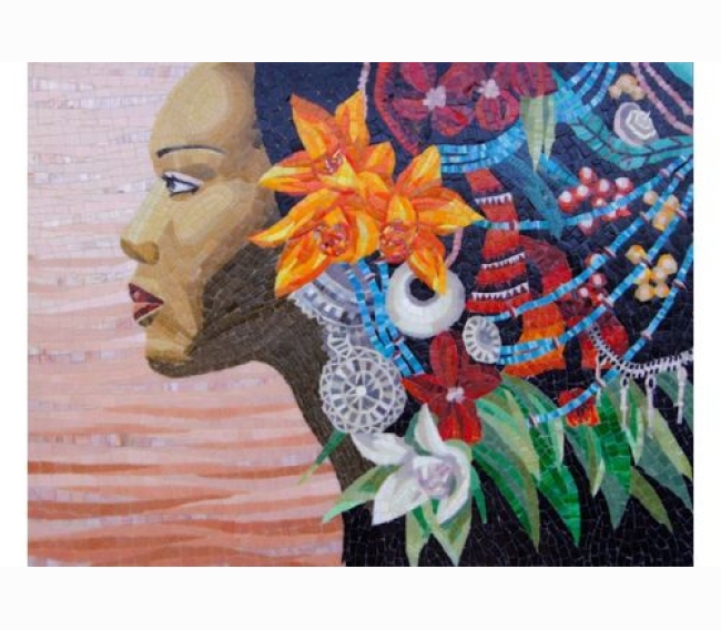 Художественное панно "Девушка из племени Масаи" Orro Mosaic ART-16