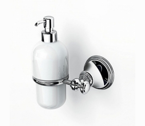 Дозатор для мыла подвесной керамический белый, цвет держателя: хром Gattoni Vivaldi 0317/ABC0