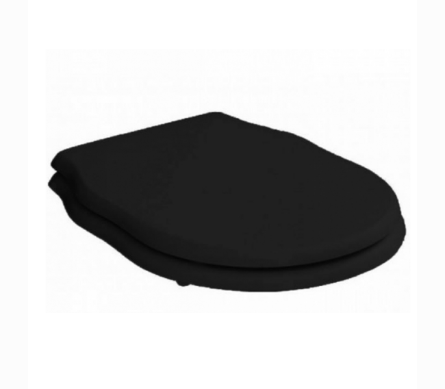 Сиденье для унитаза с микролифтом цвет черный, шарниры хром Artceram HERMITAGE HEA005 03 71 nero/cr