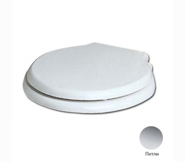 Сиденье для унитаза белое, шарниры хром (микролифт) AZZURRA Giunone-Jubilaeum 1800/F bi/cr