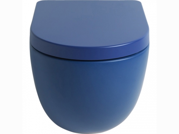 Унитаз подвесной 36х52 см, с креплениями, цвет blu zaffiro Artceram FILE 2.0 FLV001 16 00 blu zaffiro Сиденье на выбор