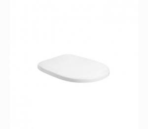 Сиденье для унитаза 62,5 см , цвет белый с шарнирами хром (микролифт) AZZURRA Pratica PRA 1800/F bi/cr