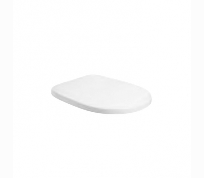 Сиденье для унитаза 62,5 см , цвет белый с шарнирами хром (микролифт) AZZURRA Pratica PRA 1800/F bi/cr