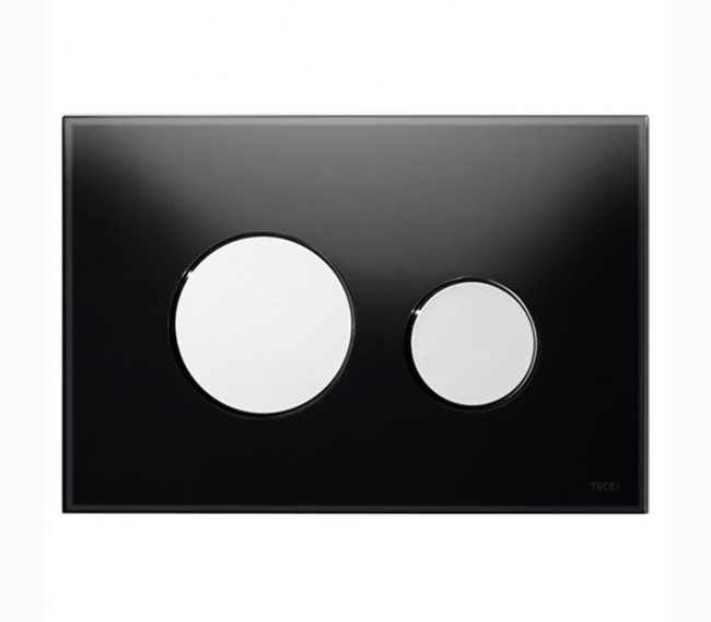 Панель смыва, стекло черное, клавиши хром глянцевый TECEloop 9240656
