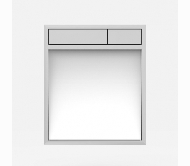 Панель управления LIS(без подсветки), стекло белое/клавиши хром SANIT 16.734.00..0063bi/cr