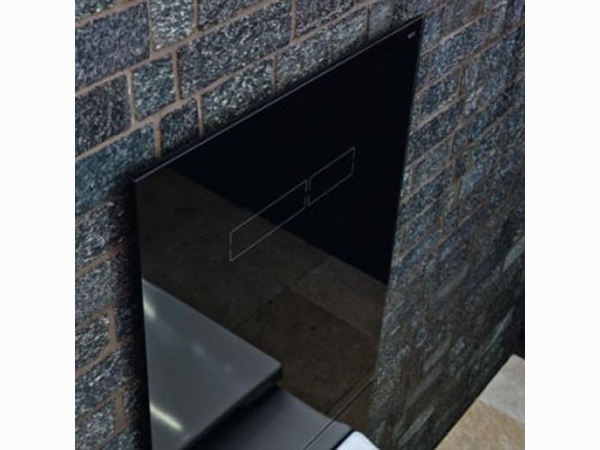 Нижняя панель для установки унитаза Geberit Sela, стекло черное TECElux 9650108