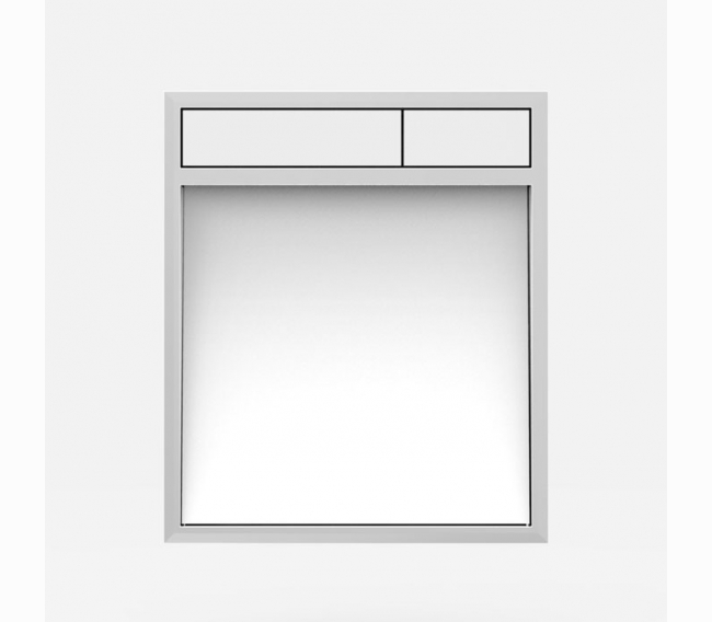 Панель управления LIS(без подсветки), стекло белое/клавиши белоснежный SANIT 16.734.00..0010bi/bi