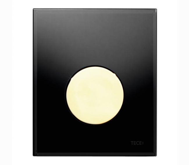 Панель смыва, стекло черное, клавиша золотая TECEloop Urinal 9242658