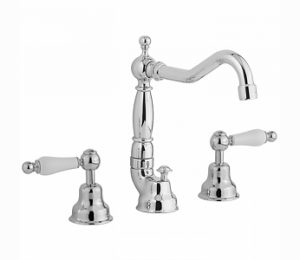 Смеситель для раковины на 3 отверстия с донным клапаном, цвет хром CISAL Arcana Toscana TS00108021