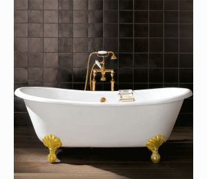 Слив - перелив для ванны, цвет: золото Devon & Devon Accessori SFDDEV1OT