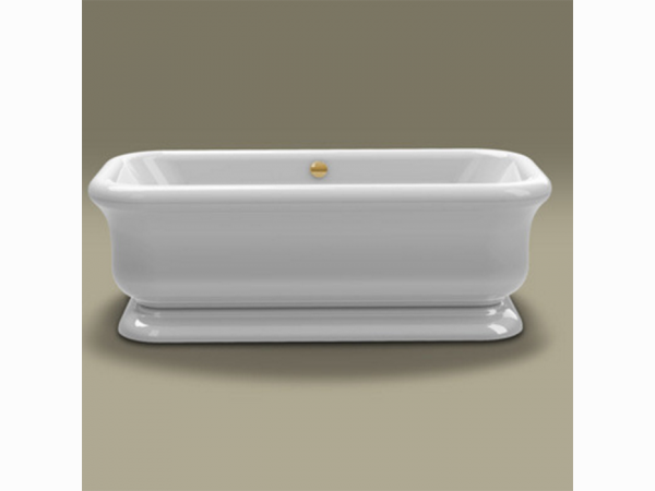 Ванна отдельностоящая 180х85х63см, с акрил плинтусом, (перелив стандарт), без слива-перелив,цвет белый (продается со слив 0100-091-14oro) KNIEF Retro 0100-090-14oro