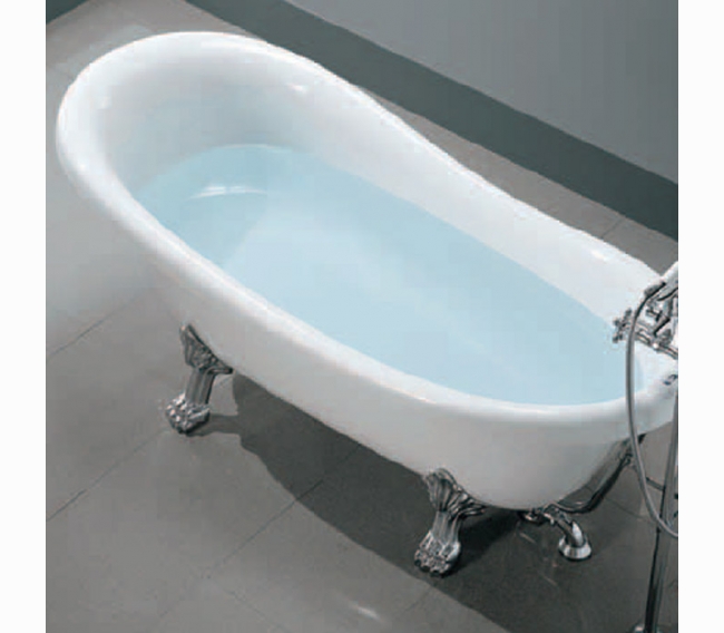 Ванна 170X80см свободностоящая на лапах, с сифоном; белый/хром Hafro Old Time 2OLA1N2 cr