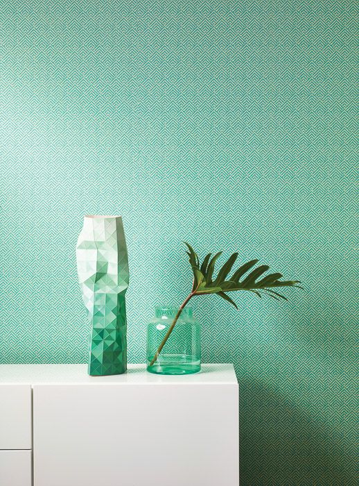 Обои цвета морской волны Khroma Oxygen Paperweave Ocean OXY304